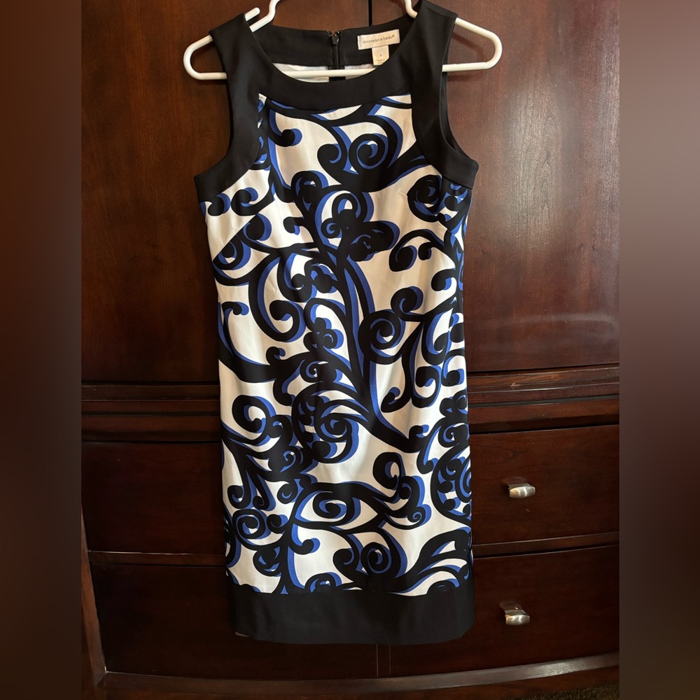 Christopher & Banks Blue Sheath Cocktail Dress
